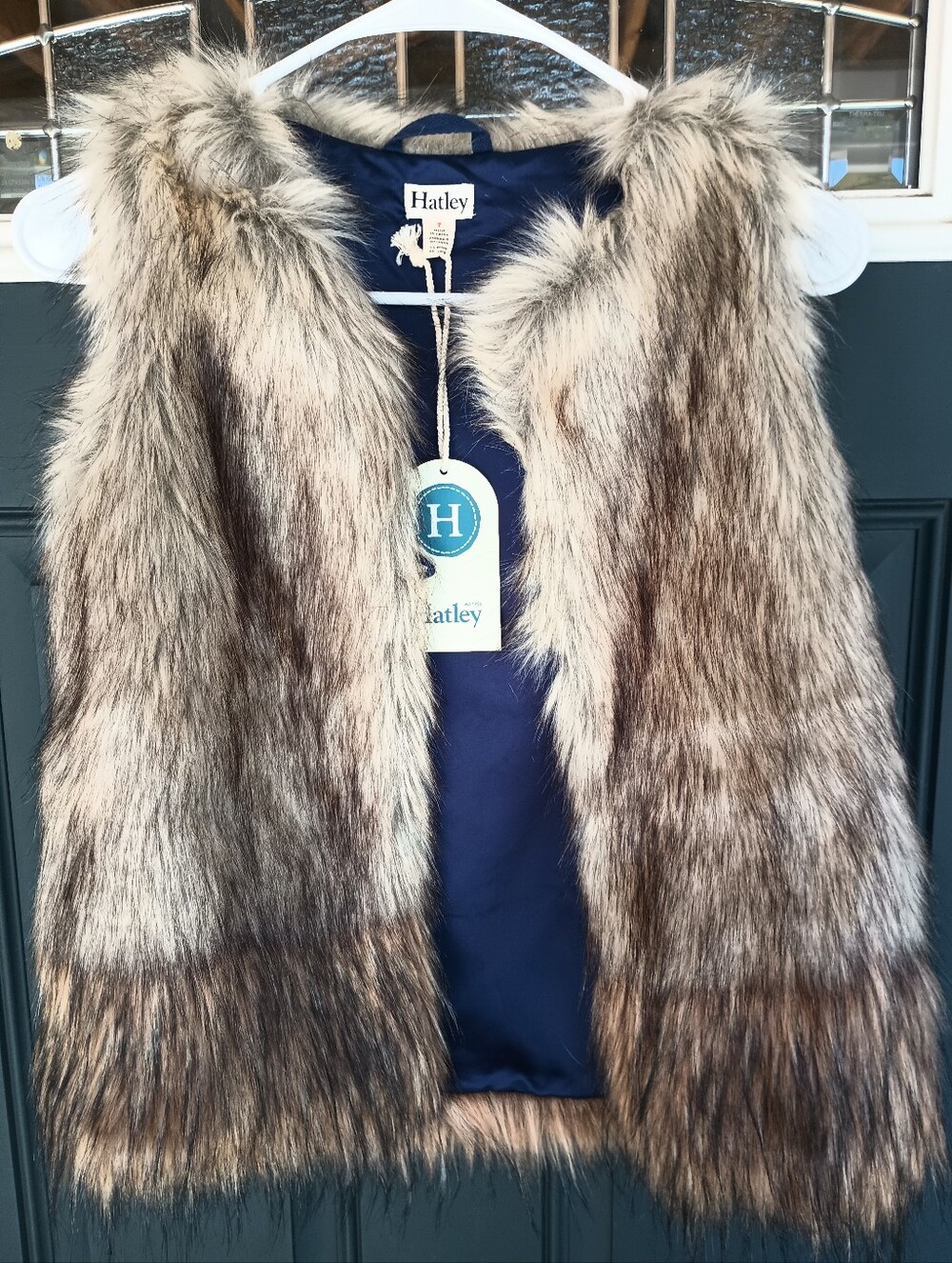 NWT Hatley Girl's (7) Faux Fur Lined Vest